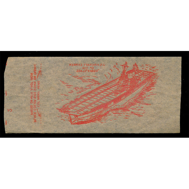 1940's Vintage Paper Iron On U.S. Aircraft Carrier "Essex" Unused EX c06082