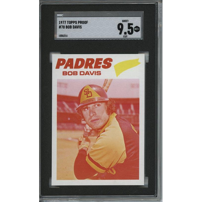 1977 Topps #78 Bob Davis 9 card progressive proof. 53a