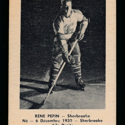 1951-1952 Laval Dairy QSHL Hockey #42 Rene Pepin Ex+ c04308