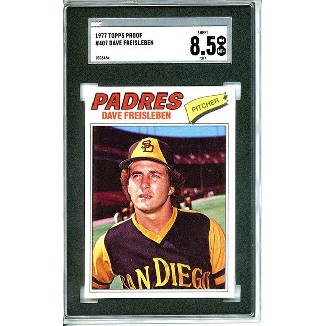 1977 Topps #407 Dave Freiselben 9 card progressive proof. 9a