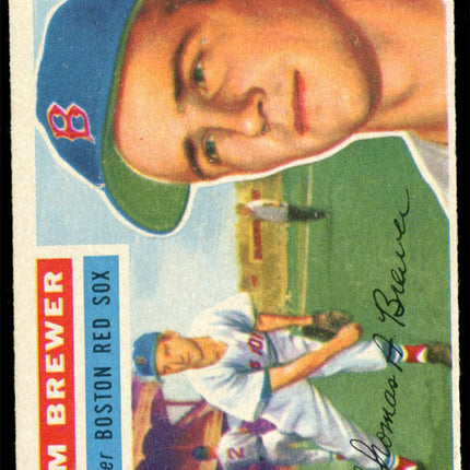 1956 Topps Baseball #34 Tom Brewer White Back EXMT c01430