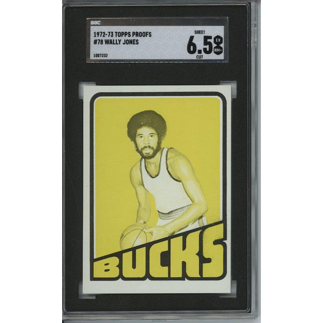 1972 Topps #78 Wally Jones 9 card progressive proof.1a