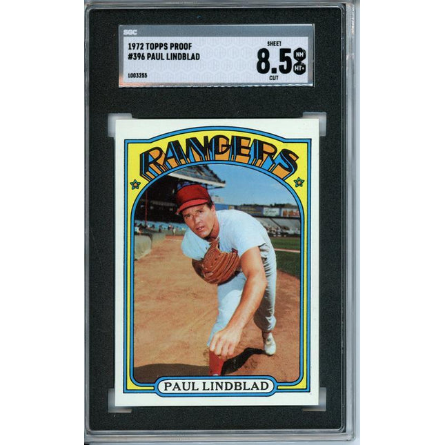 1972 Topps #396 Paul Lindblad 6 card progressive proof. 62a
