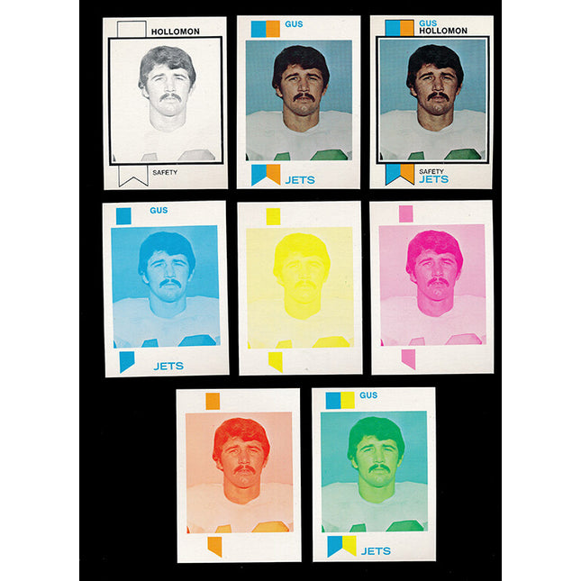 1973 Topps Football #276 Gus Hollomon 8 Card Progressive Proof 73TFB46