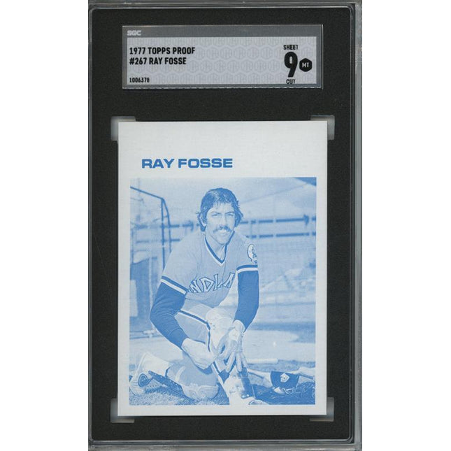 1977 Topps #267 Ray Fosse 9 card progressive proof. 42a