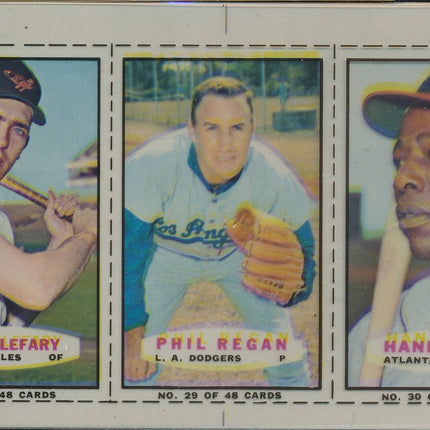 1967 Bazooka Panel #28-30 Acetate Proof Set of 4. Belefary, Regan, H. Aaron
