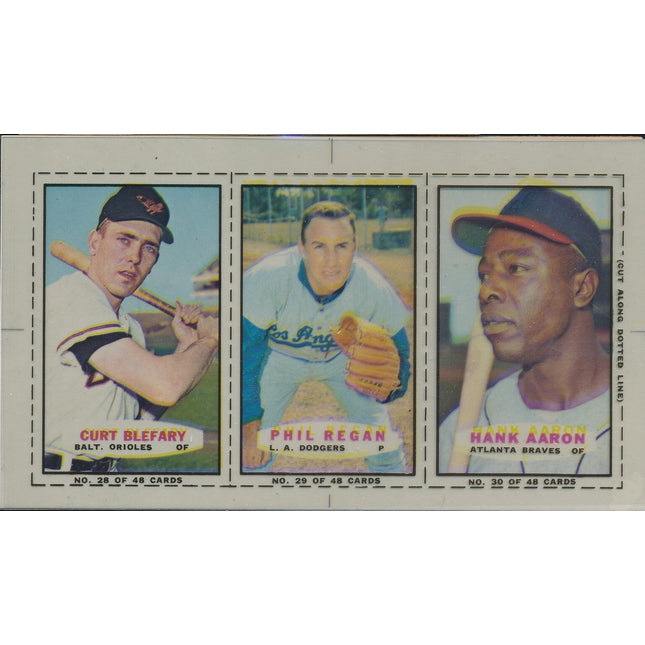 1967 Bazooka Panel #28-30 Acetate Proof Set of 4. Belefary, Regan, H. Aaron