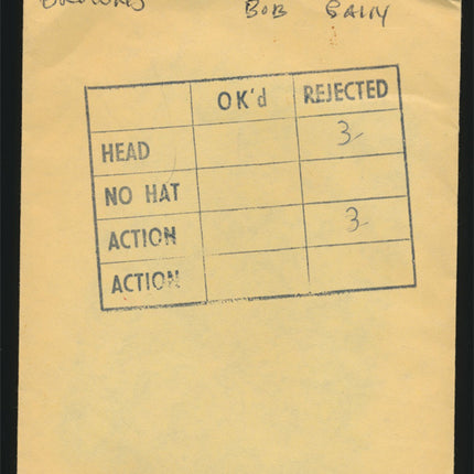 1950's Bob Gain Topps Original Transparencies (5) Browns w/envelope tp00023