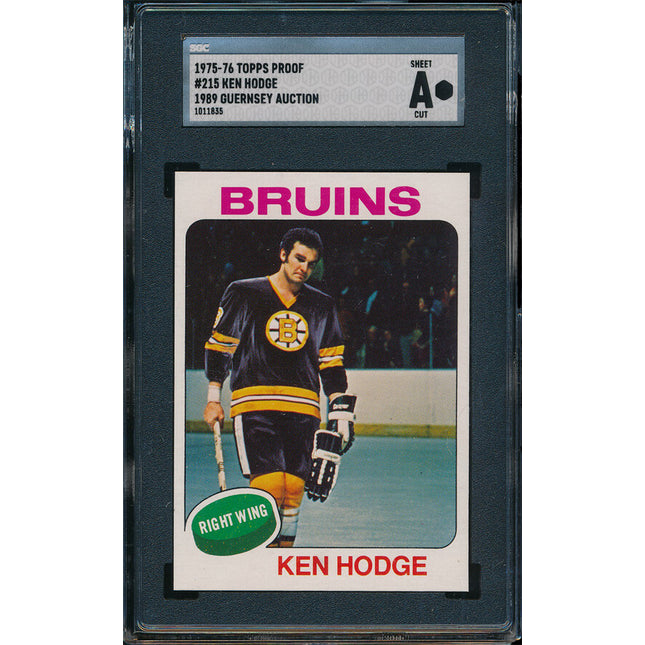 1975/76 Topps Hockey #215 Ken Hodge 11 Card Progressive Proof 75THC18