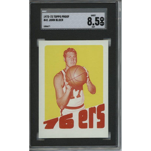 1972 Topps #41 John Block 9 card progressive proof. 25a