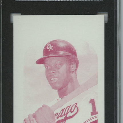 1972 Topps #525 Carlos May 7 card progressive proof 3a