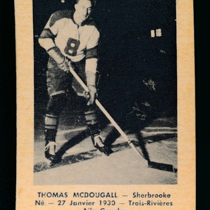1951-1952 Laval Dairy QSHL Hockey #45 Thomas McDougall Exmt c04300