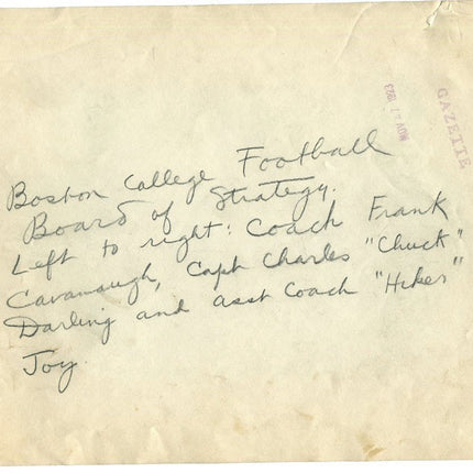 11-27-1923 Boston College Coaches with Cavanaugh Type 1 Original photo a_168