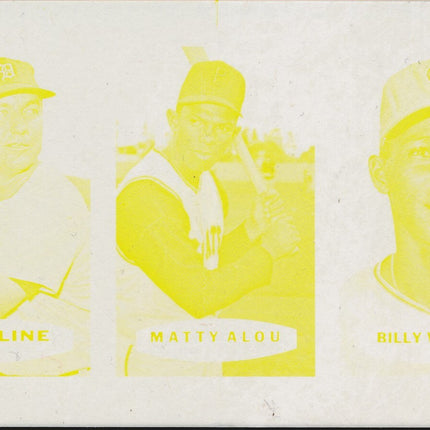 1967 Bazooka Panel #46-48 Acetate Proof Set of 4. Kaline, M.Alou, B. Williams