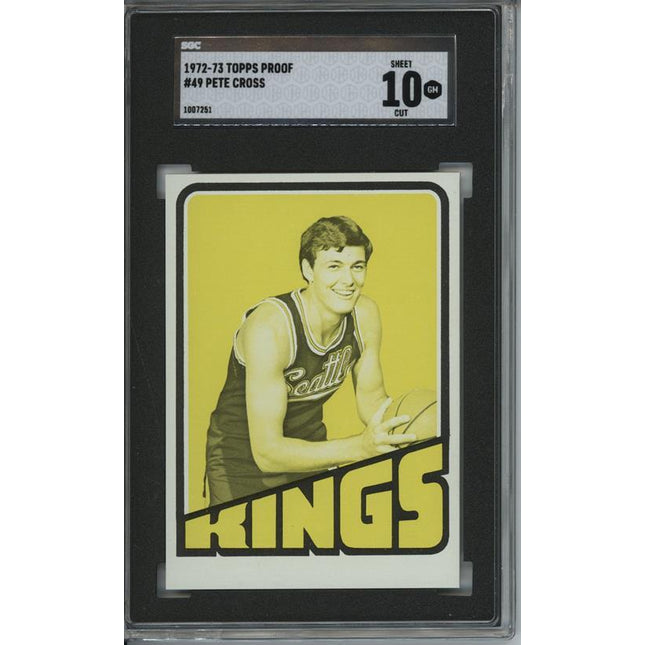 1972 Topps #49 Pete Cross 9 card progressive proof. 26a