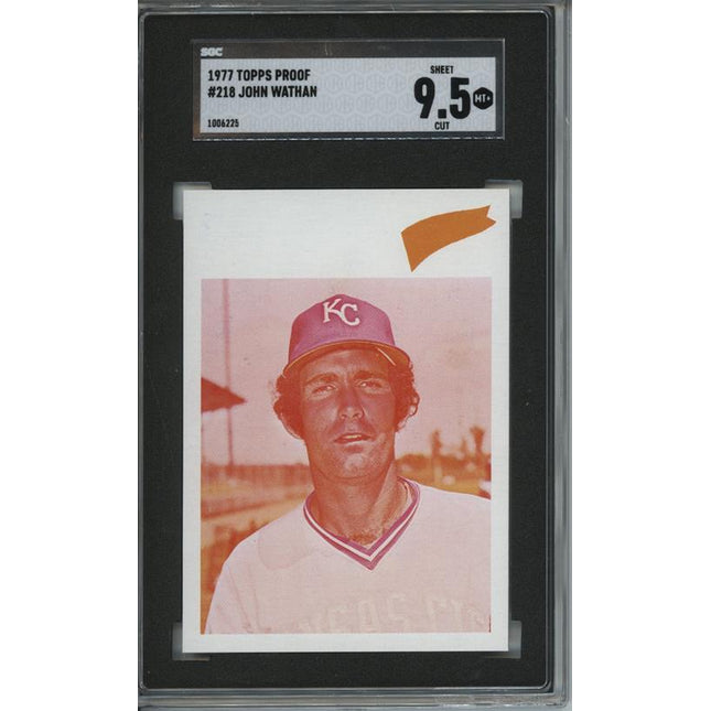 1977 Topps #218 John Wathan 9 card progressive proof. 60a