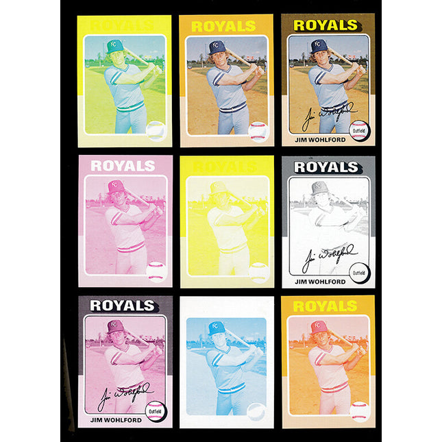 1975 Topps Baseball #144 Jim Wholford 9 Card Progressive Proof 75TBB34