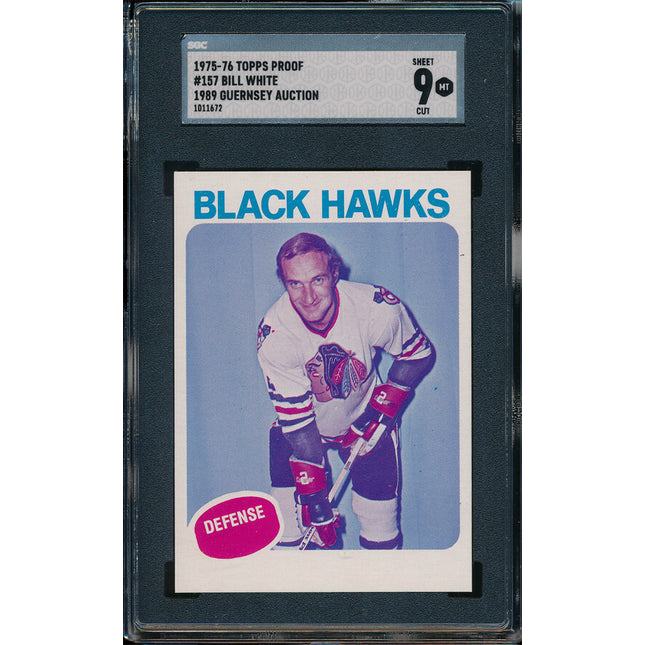 1975/76 Topps Hockey #157 Bill White 11 Card Progressive Proof 75THC13