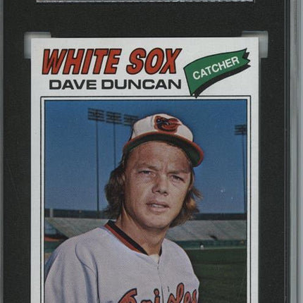 1977 Topps #338 Dave Duncan 9 card progressive proof. image variation 47a
