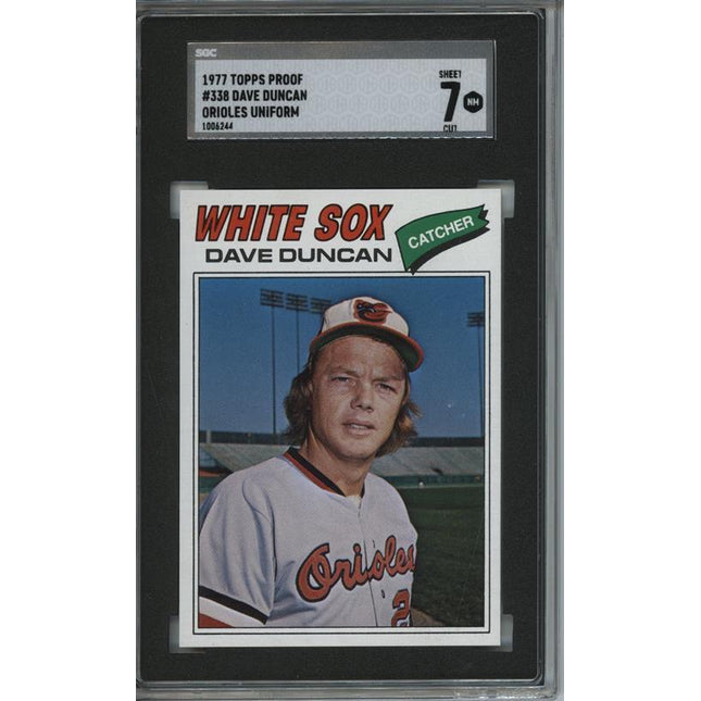 1977 Topps #338 Dave Duncan 9 card progressive proof. image variation 47a