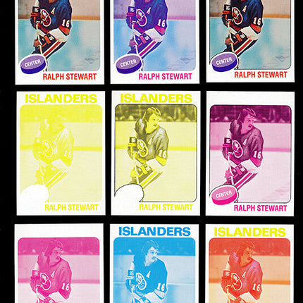 1975 Topps Hockey #182 Ralph Stewart 11 Card Progressive Proof 75THOC42