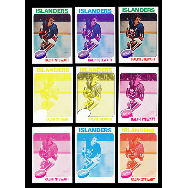 1975 Topps Hockey #182 Ralph Stewart 11 Card Progressive Proof 75THOC42