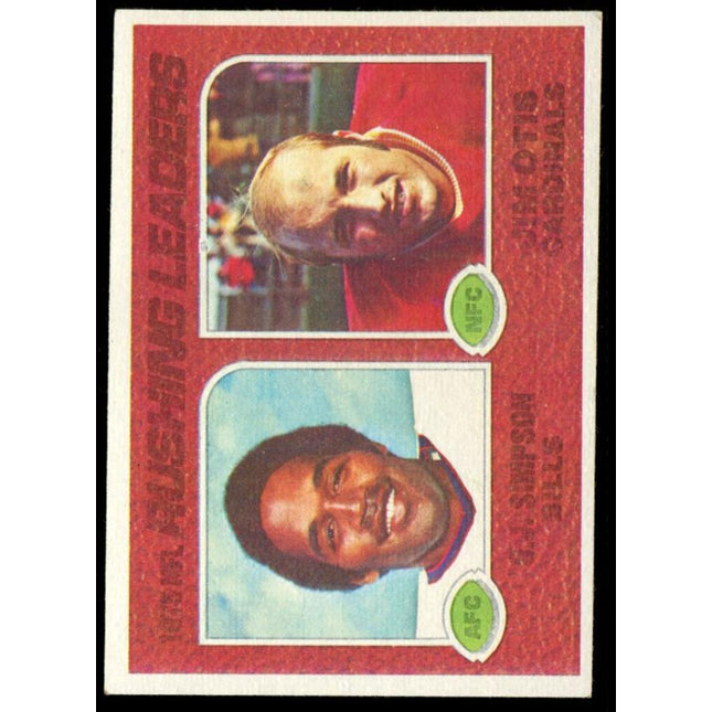 1976 Topps Football No/Light Black print #203 Leaders OJ Simpson NM C02277