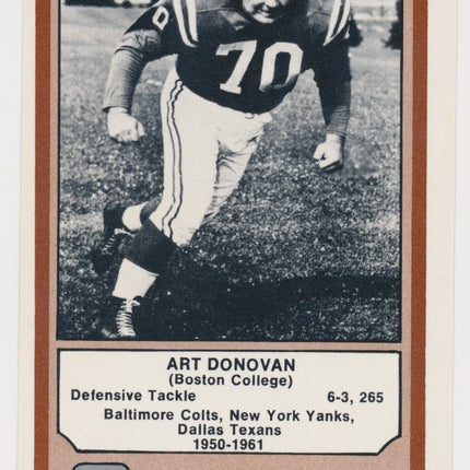 1975 Fleer Football Immortals Art Donovan NM++ c03840