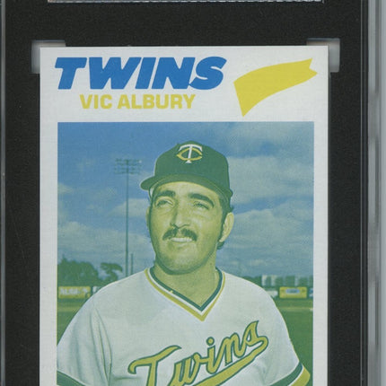 1977 Topps #536 Vic Albury Blue & Yellow proof a66-Blue/Yellow