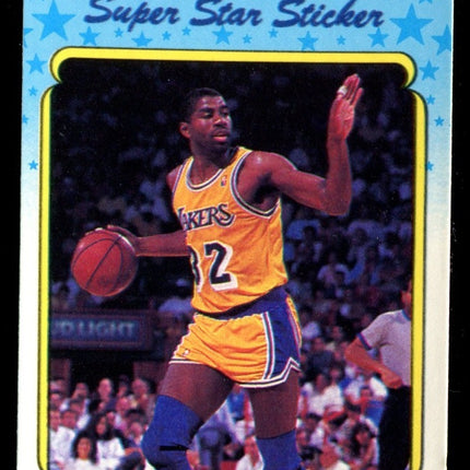 1989 Fleer Basketball Stickers #6 Magic Johnson NMMT c03096
