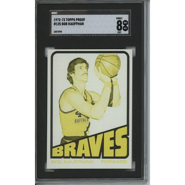 1972 Topps #125 Bob Kaufman 9 card progressive proof. 43a