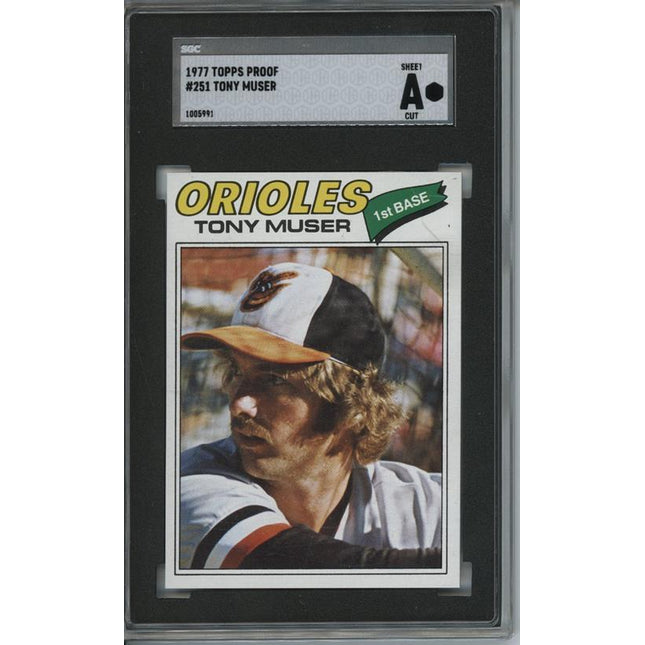 1977 Topps #251 Tony Muser 9 card progressive proof. 59a