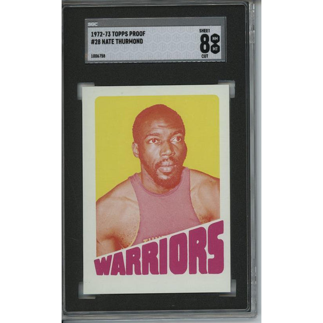 1972 Topps #28 Nate Thurmond 9 card progressive proof. 14a