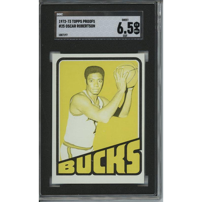 1972 Topps #25 Oscar Robertson 9 card progressive proof. 10a