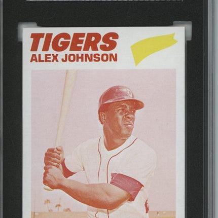 1977 Topps #637 Alex Johnson 9 card progressive proof. 50a