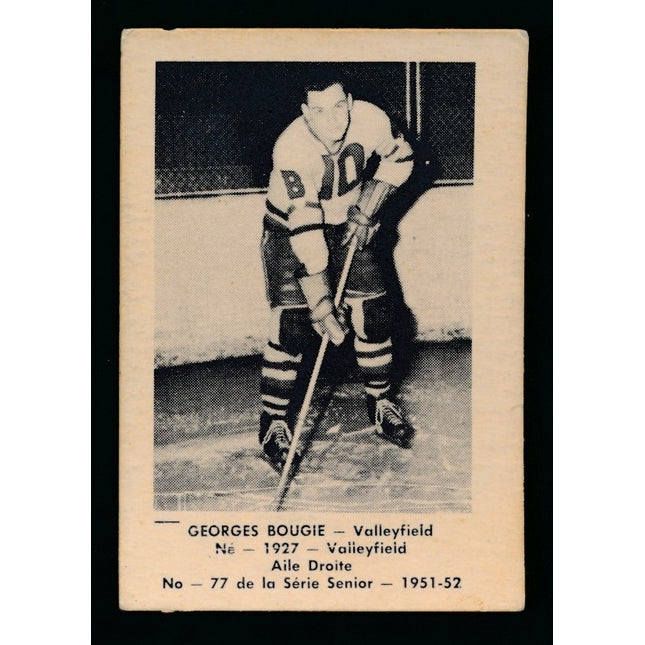 1951-1952 Laval Dairy QSHL Hockey #77 Georges Bougie Ex++ c04302