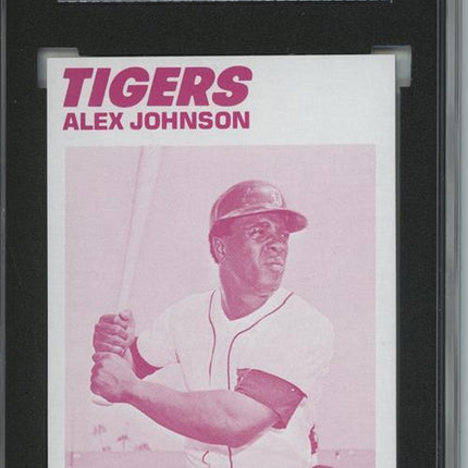 1977 Topps #637 Alex Johnson 9 card progressive proof. 50a