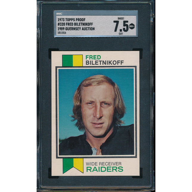 1973 Topps FB 8 Card Progressive Proof #320 Fred Biletnikoff 73TFB09