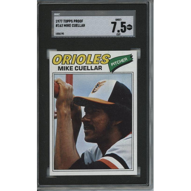 1977 Topps #162 Mike Cuellar 9 card progressive proof. 51a