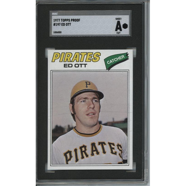 1977 Topps #197 Ed Ott 9 card progressive proof. 63a