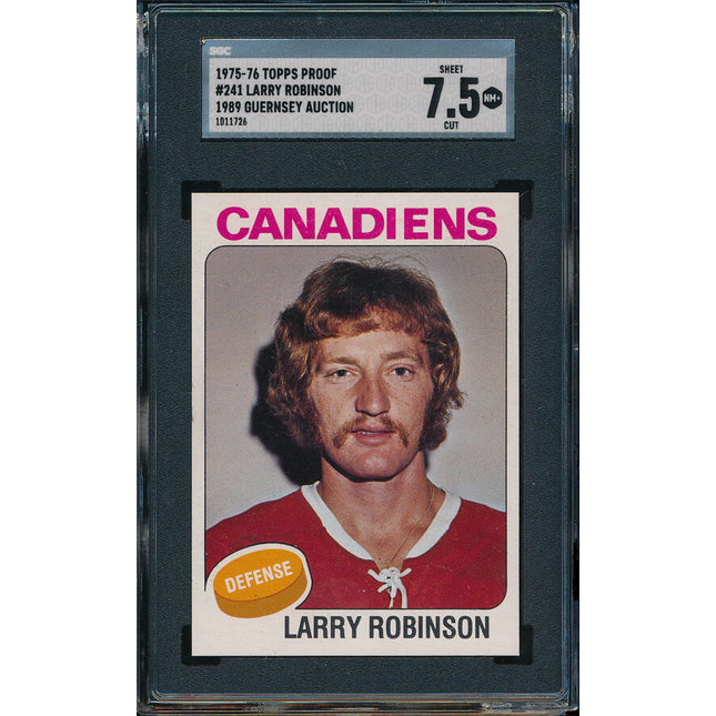 1975/76 Topps Hockey #241 Larry Robinson 11 Card Progressive Proof 75THC08