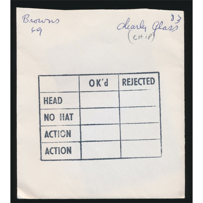 1969 Chip Glass Topps Original Transparencies (2) Browns w/envelope tp00029