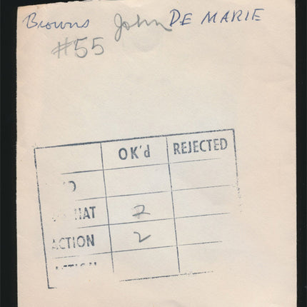 1967 John Demarie Topps Original Transparencies (2) Browns w/envelope tp00011