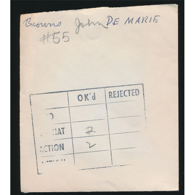 1967 John Demarie Topps Original Transparencies (2) Browns w/envelope tp00011