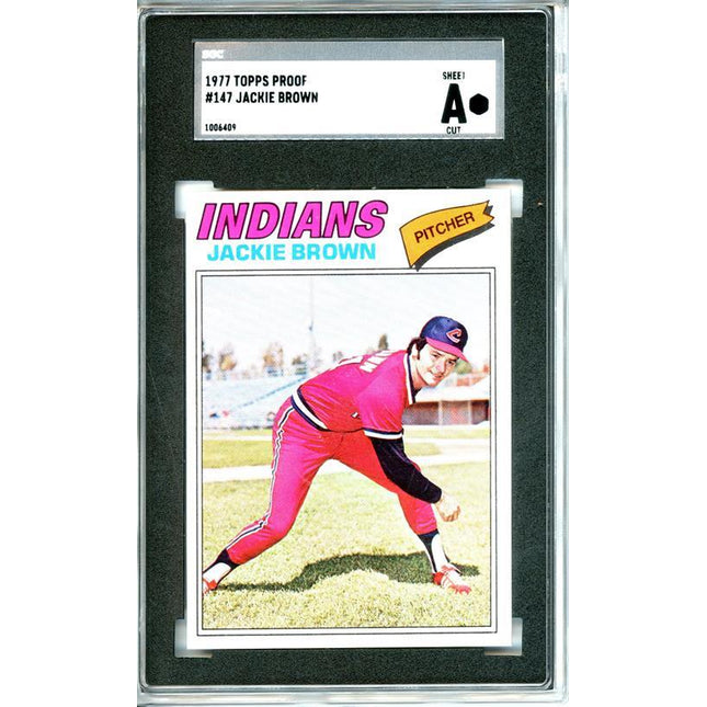 1977 Topps #147 Jackie Brown 9 card progressive proof. 18a