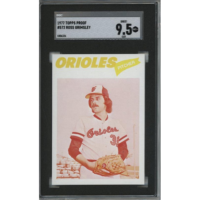 1977 Topps #572 Ross Grimsley 9 card progressive proof. 46a