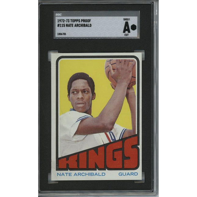 1972 Topps #115 Nate Archibald 9 card progressive proof. 31a