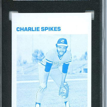 1977 Topps #168 Charlie Spikes 9 card progressive proof. 37a