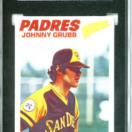 1977 Topps #286 Johnny Grubb 9 card progressive proof. 17a