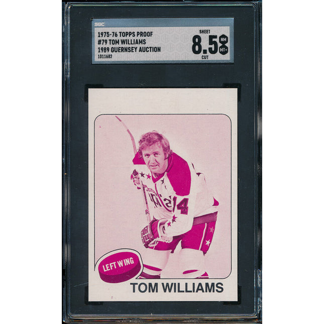 1975/76 Topps Hockey #79 Tom Williams 11 Card Progressive Proof 75THC19